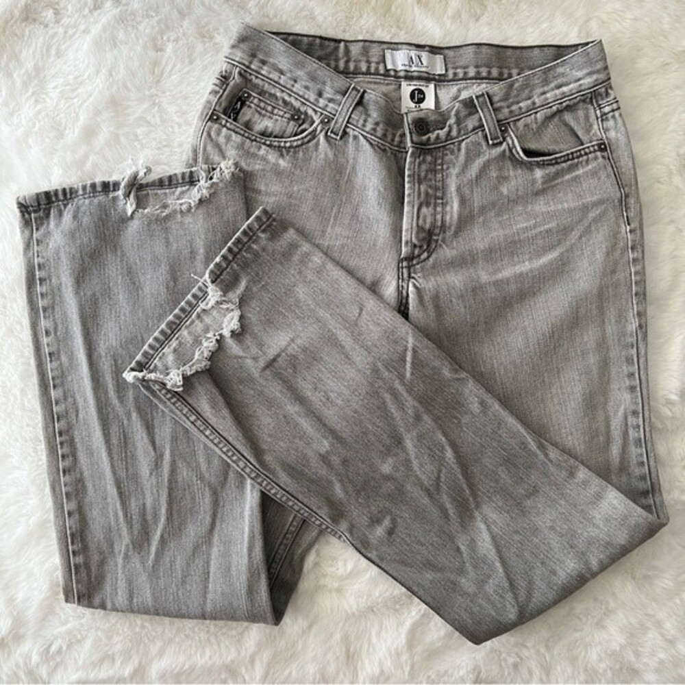 AX Armani Exchange J24 Low Rise Bootcut Y2K Women Denim Jeans in Brushed Grey